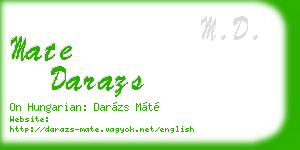 mate darazs business card