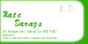 mate darazs business card